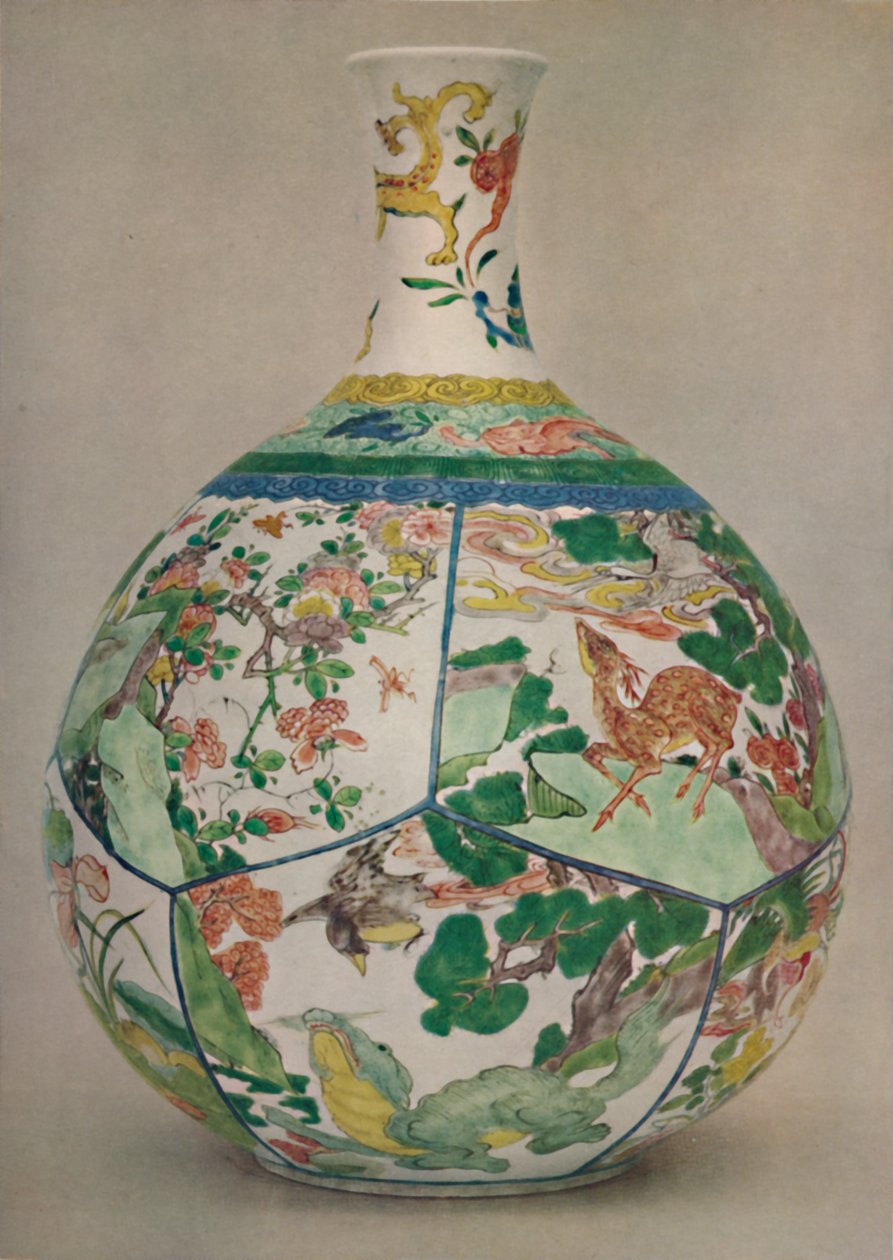 Kínai porcelán üveg zománcozott Famille Verte. KAng His korszaka, 1662-1722, 1928 alkotó: Unbekannt