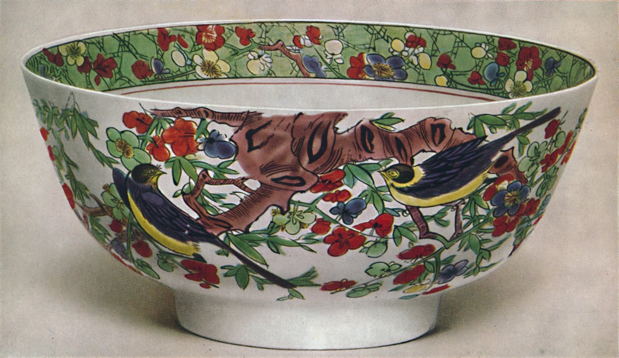 Kínai porcelán tál. Famille Verte. KAng Hsi korszaka, 1662-1722, 1928. alkotó: Unbekannt