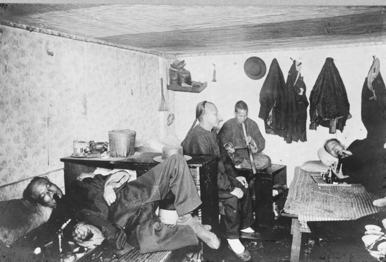 Kínai szállás San Franciscóban, Kaliforniában, 1900 körül (f/w fotó) alkotó: Unbekannt