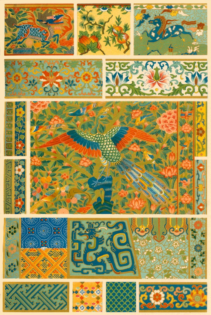 Kínai festészet, szövés, hímzés és cloisonné, 1898. alkotó: Unbekannt