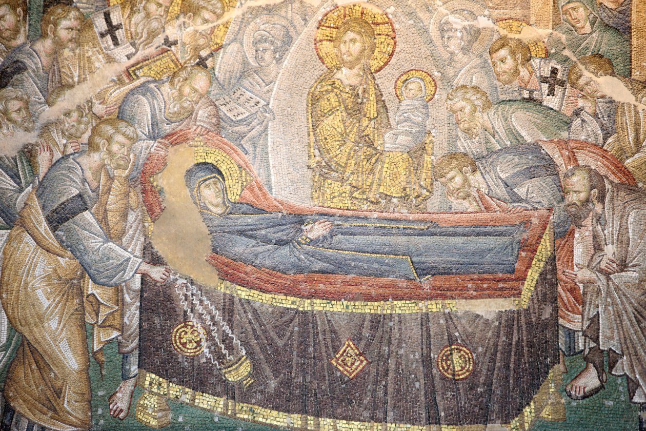 Chora templom múzeum : a Szűz mozaik halála (Coimesis) Istanbul Turquie alkotó: Unbekannt