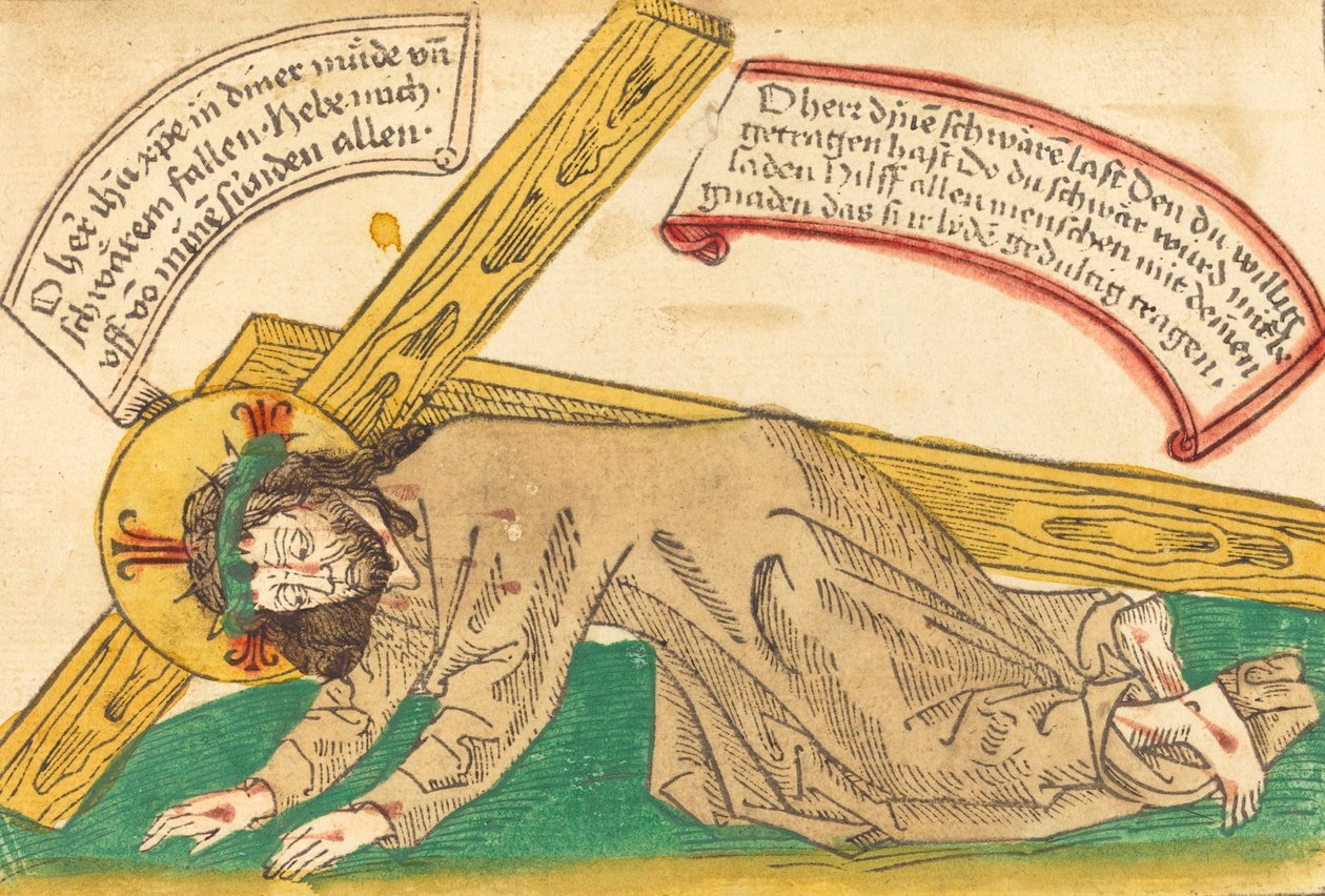 Krisztus elesik a kereszt súlya alatt, 14801490. alkotó: Unbekannt
