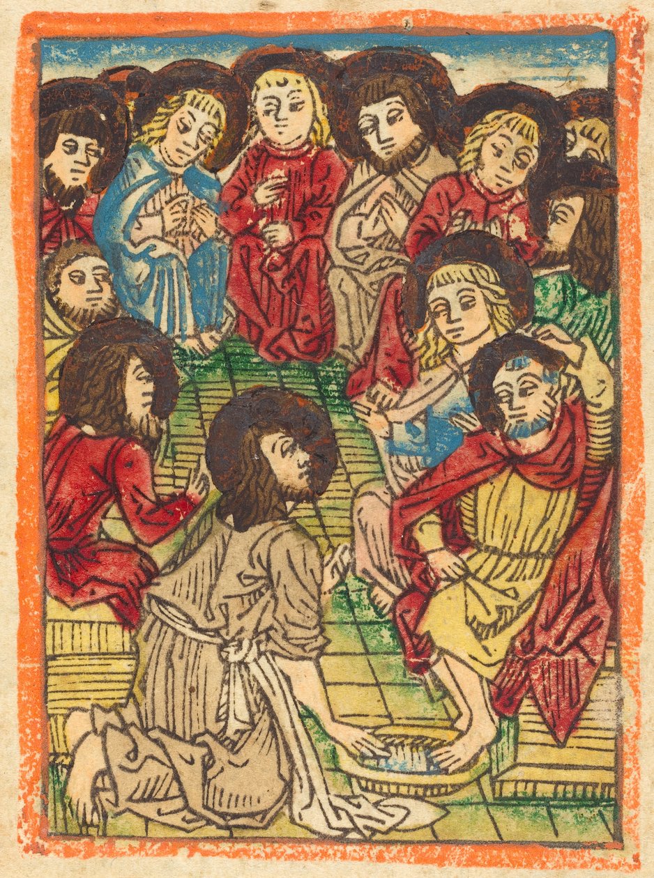 Krisztus az apostolok lábát mosva c. 1480. alkotó: Unbekannt