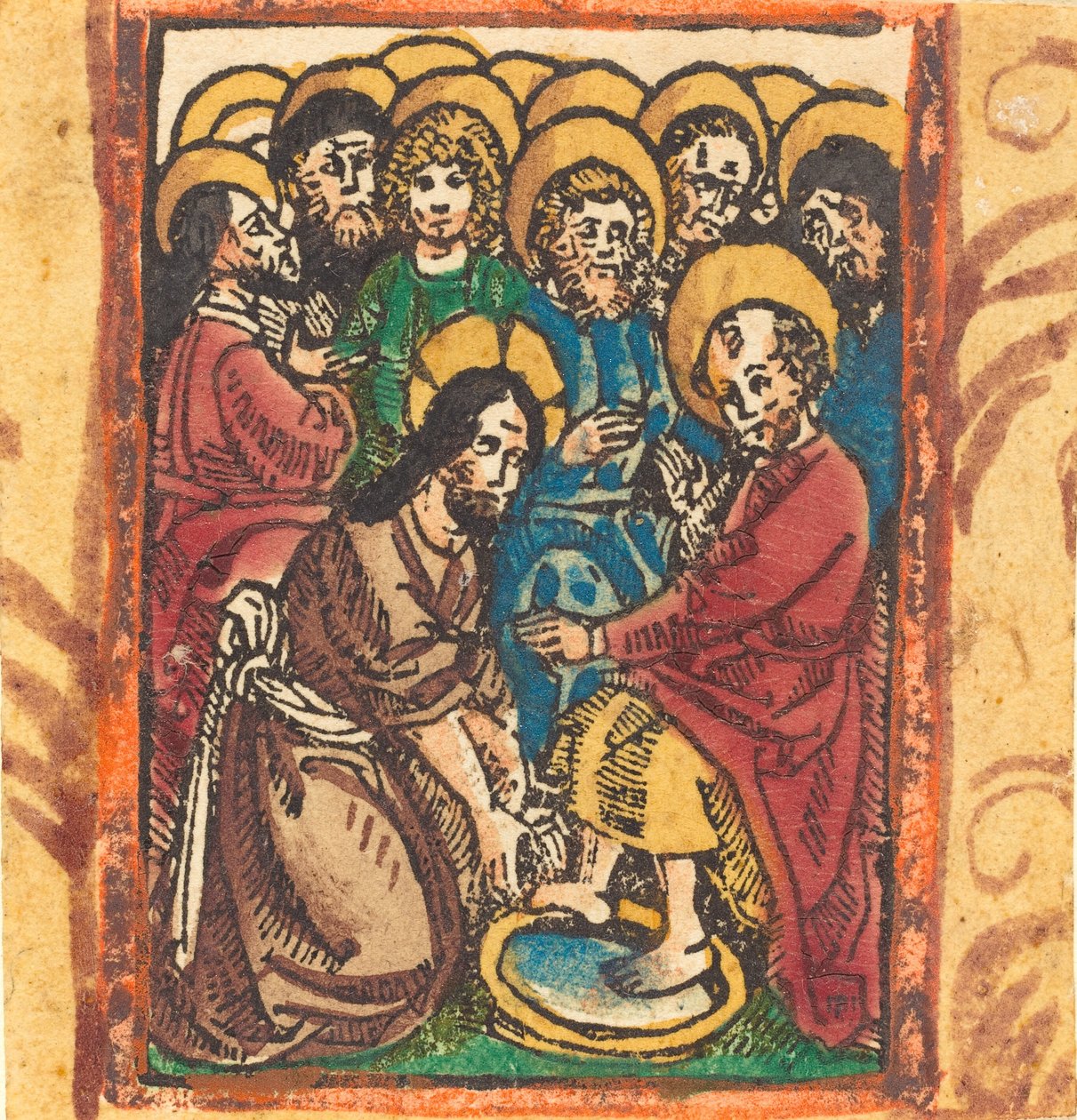 Krisztus az apostolok lábát mosva c. 14901500. alkotó: Unbekannt