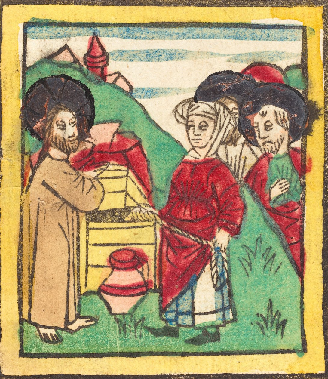 Krisztus és a szamáriai asszony, c. 14401460. alkotó: Unbekannt