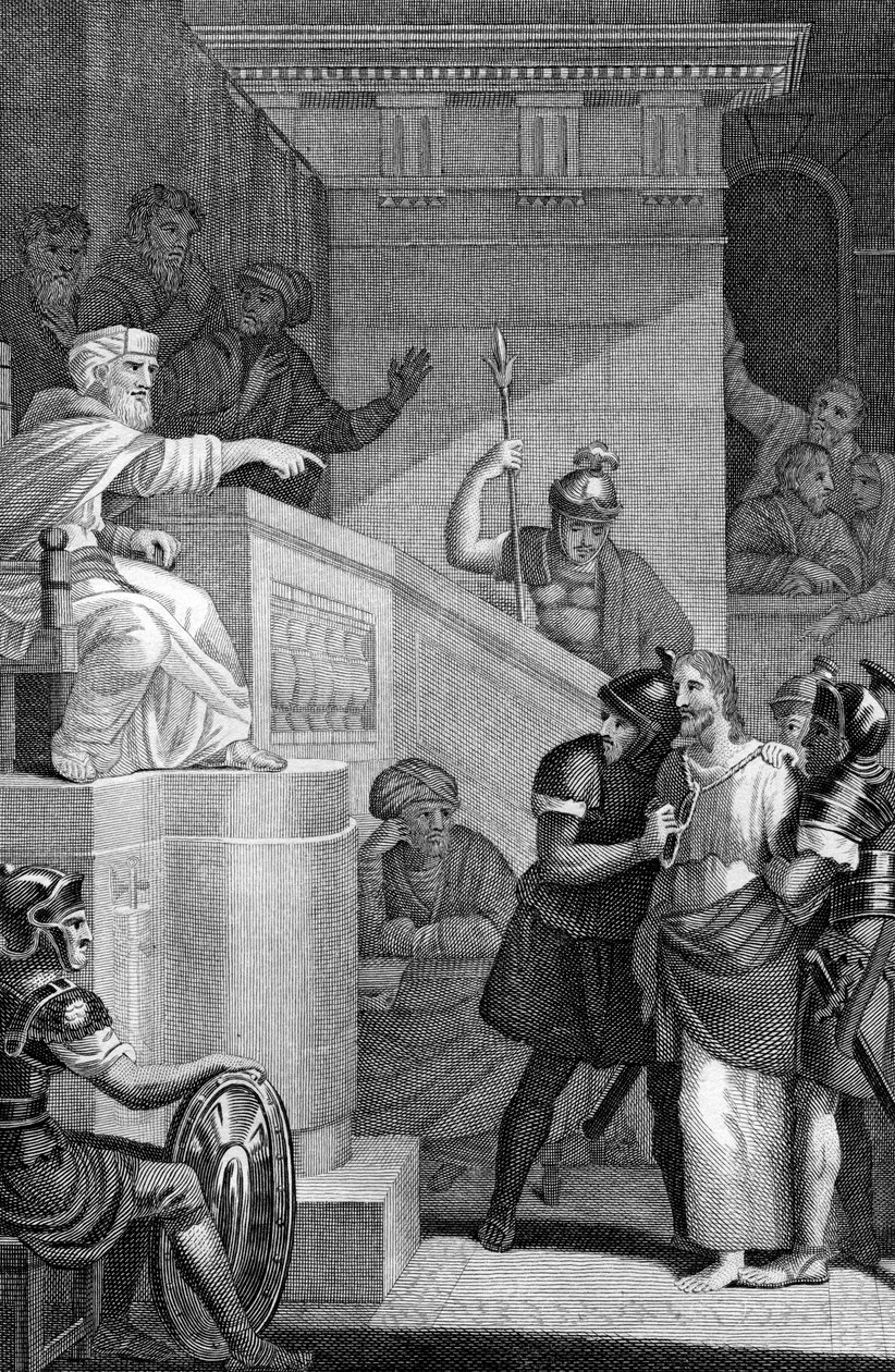 Krisztus Kajafás előtt, 1814 alkotó: Unbekannt