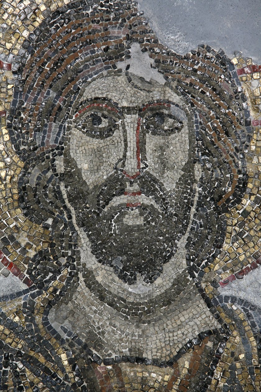 Krisztus mozaik a Golgota kápolnában a Szent Sír templomban, Jeruzsálem, Izrael alkotó: Unbekannt