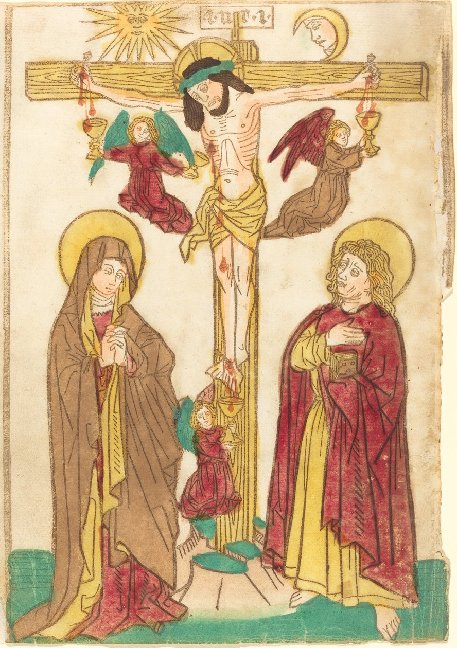 Krisztus a kereszten angyalokkal, 14601465. alkotó: Unbekannt