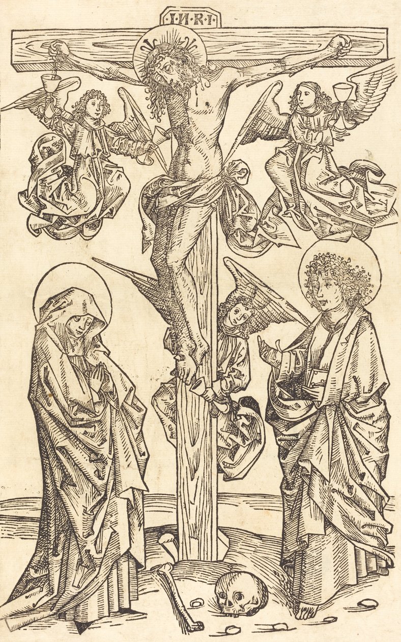 Krisztus a kereszten angyalokkal, 14901500. alkotó: Unbekannt