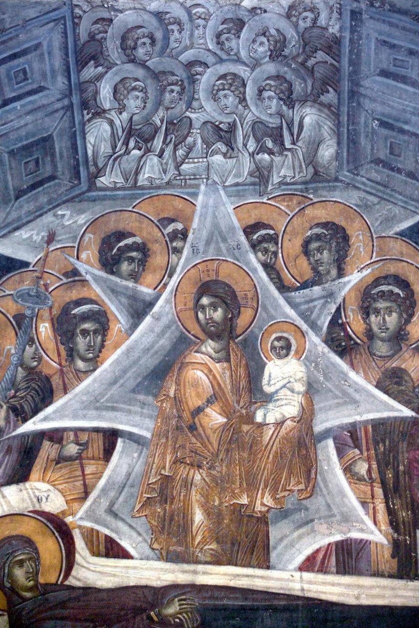 Krisztus a Szűz lelkével a mennyország kapujában, 1321-1322 alkotó: Unbekannt