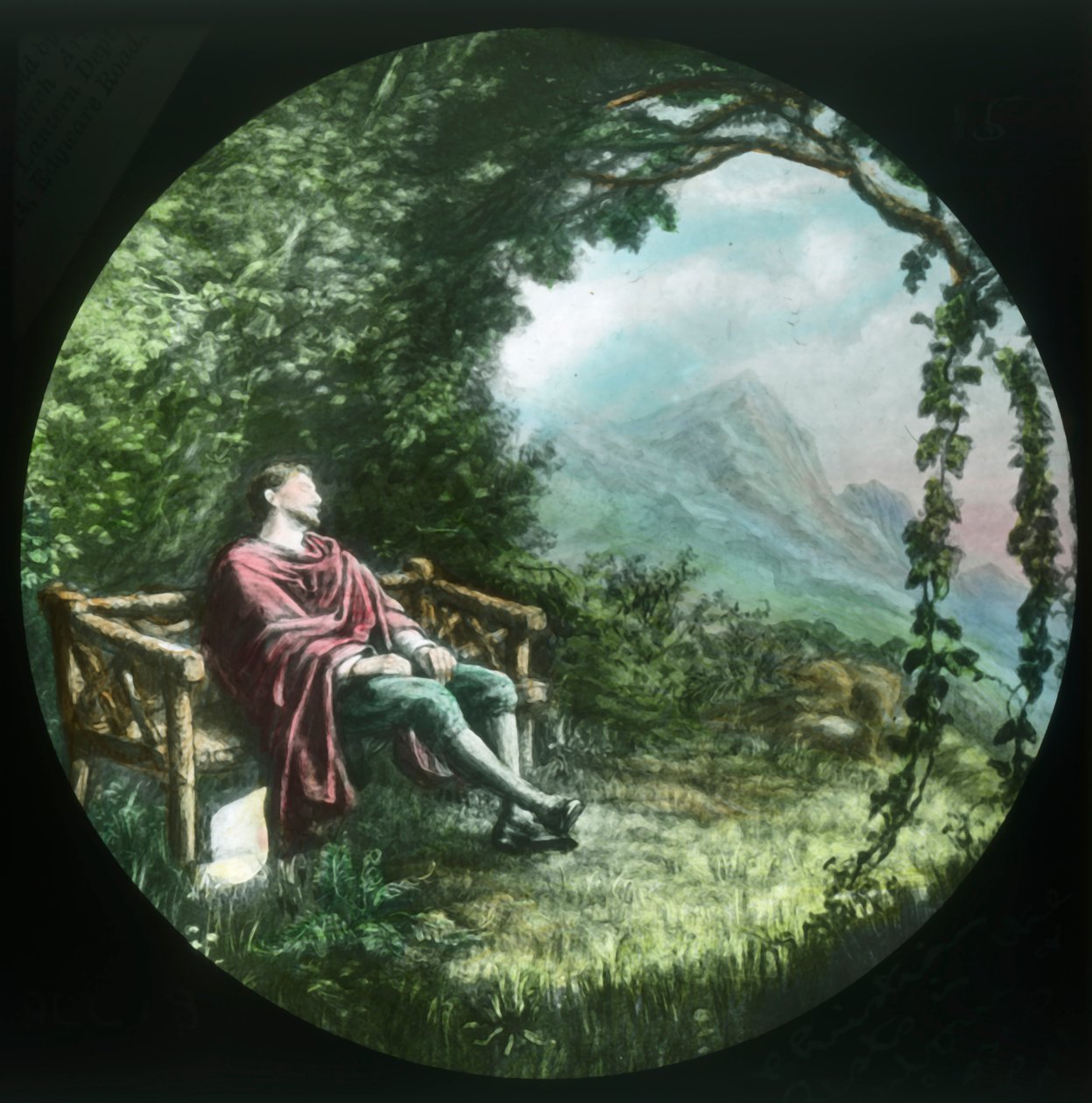 Christian a lugasban pihen, és elveszti a tekercsét, c1910. alkotó: Unbekannt