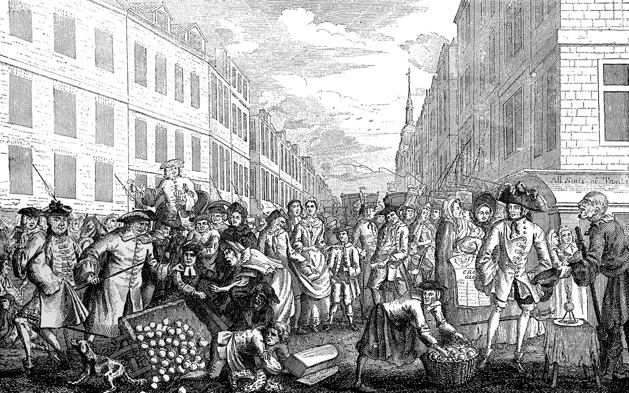 Christmas Gambolls, Boxing Day, 1747 alkotó: Unbekannt