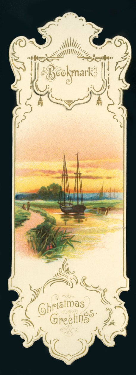 Karácsonyi üdvözlet - Könyvjelző, c1900. alkotó: Unbekannt