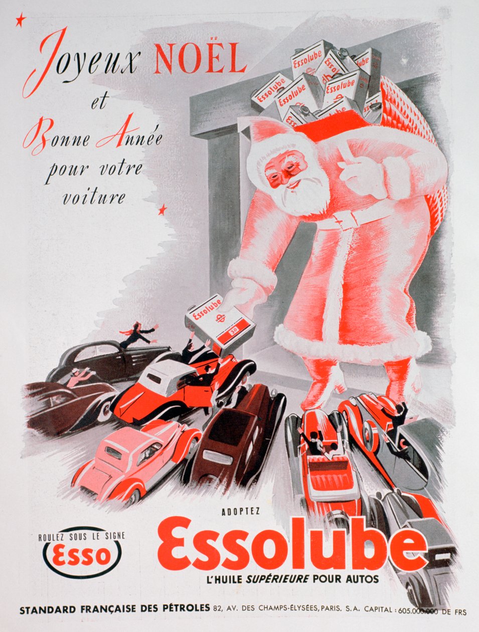 Essolube motorolaj karácsonyi hirdetése, 1938 alkotó: Unbekannt