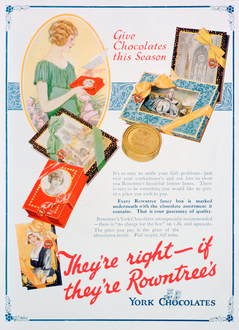 A Rowntrees York Chocolates karácsonyi reklámja, 1924 alkotó: Unbekannt
