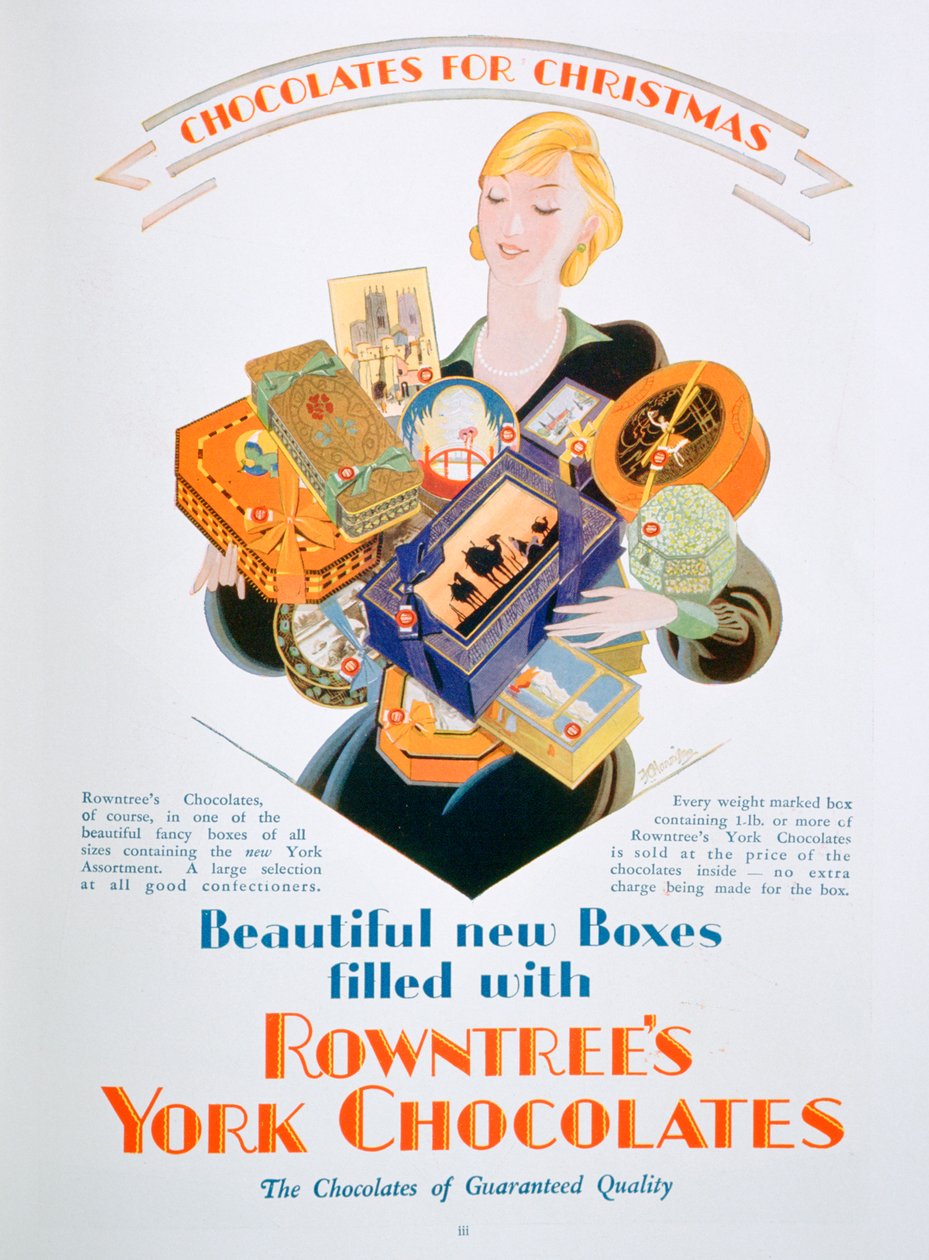 A Rowntrees York Chocolates karácsonyi reklámja, 1928 alkotó: Unbekannt