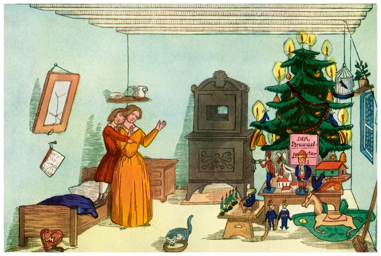 Karácsonyi jelenet a Diótörő király című filmből, Heinrich Hoffmann, 1853, 1956 alkotó: Unbekannt
