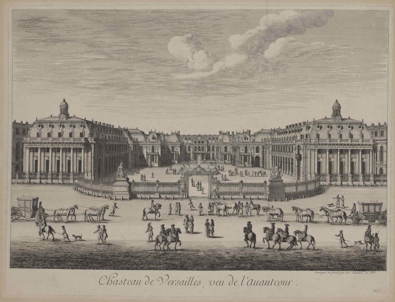 Versailles-i palota 1682-ben, 1682-ben. alkotó: Unbekannt