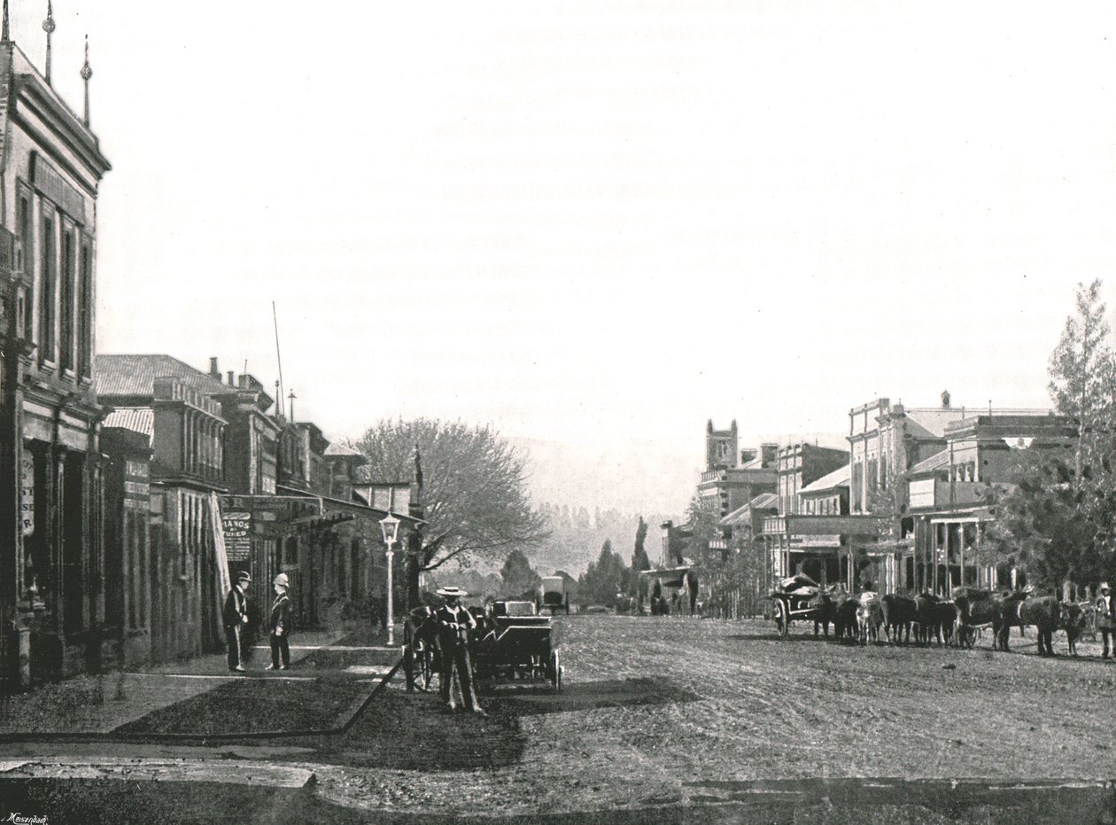 Church Street, Maritzburg, Dél-Afrika, 1895. alkotó: Unbekannt