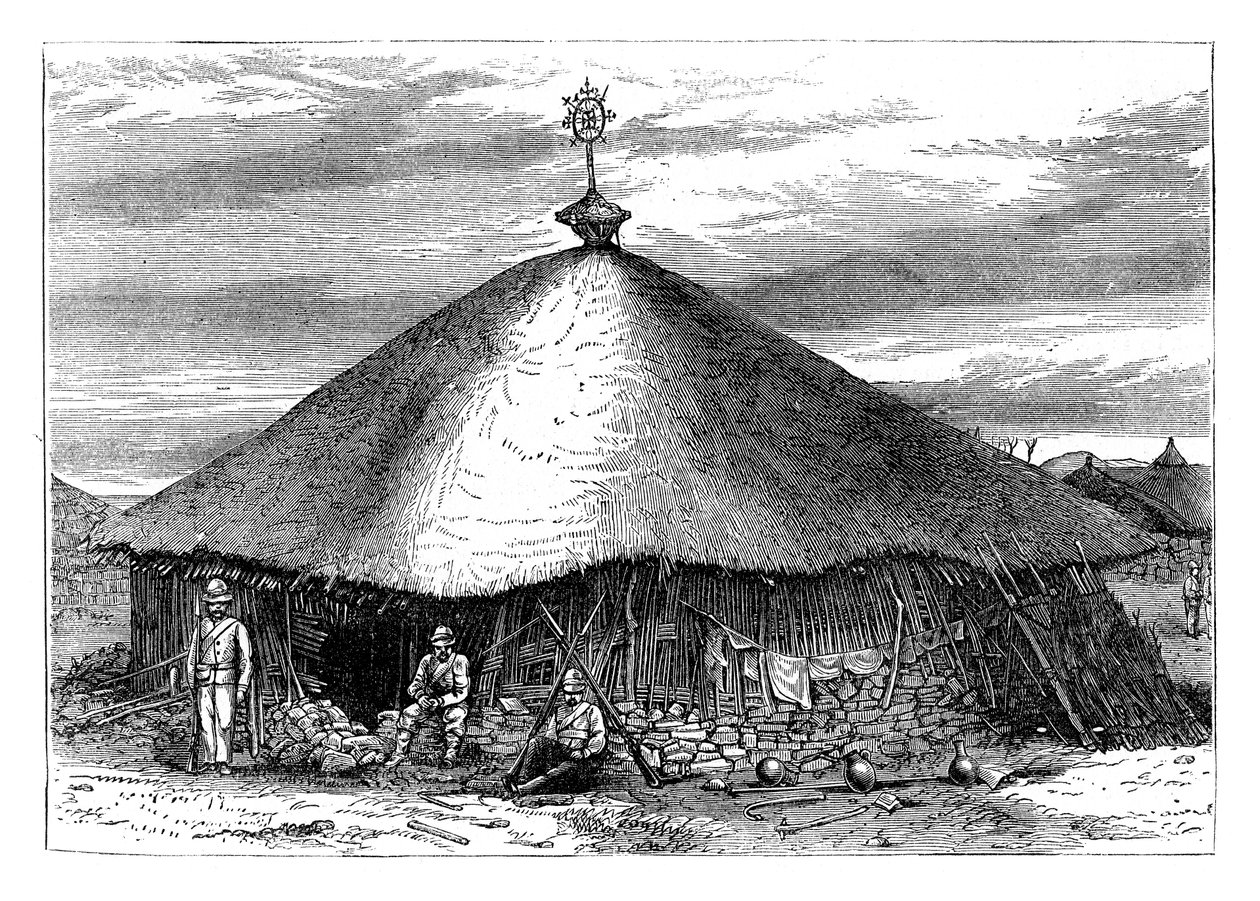 Templom Magdalában Theodores sírjával, Etiópia, 1868, 19. század vége alkotó: Unbekannt
