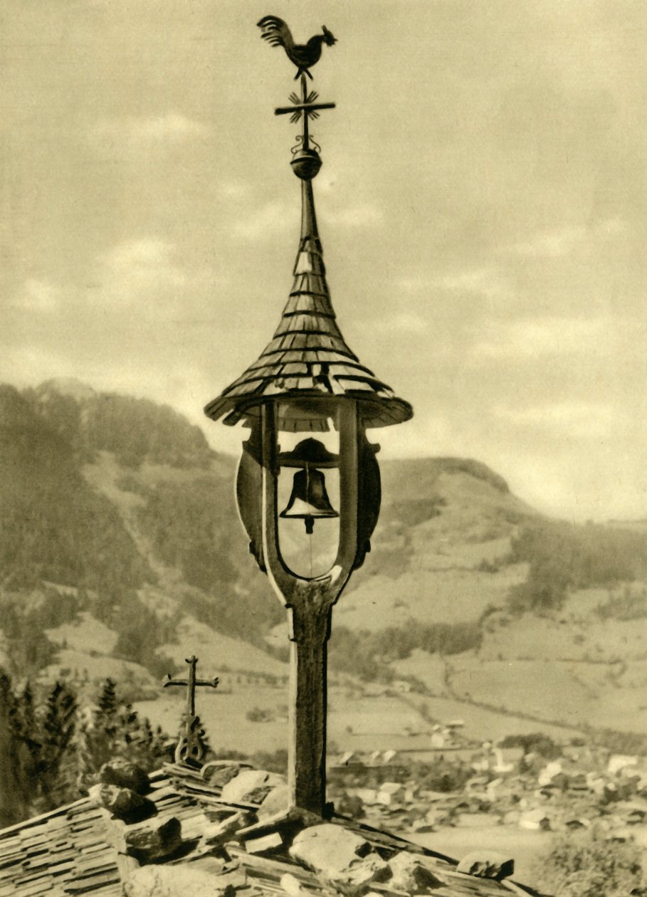 Templomharang és szélkakas, Kitzbühel, Tirol, Ausztria, c1935. alkotó: Unbekannt