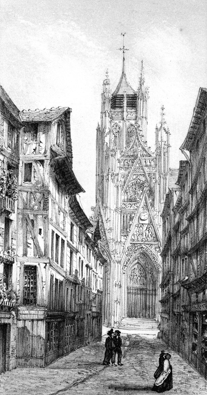 Szent Maclou-templom, Rouen, Franciaország, 19. század alkotó: Unbekannt