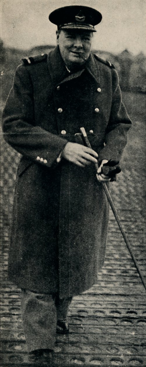 Churchill mint repülő, 1945. alkotó: Unbekannt