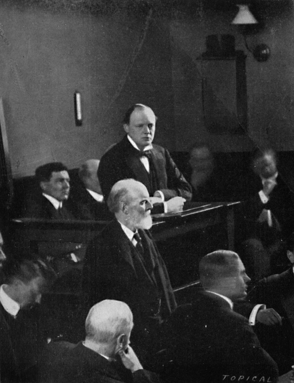 Churchill tanúvallomást tesz a Sidney Street-i incidensről, 1911, 1945 alkotó: Unbekannt