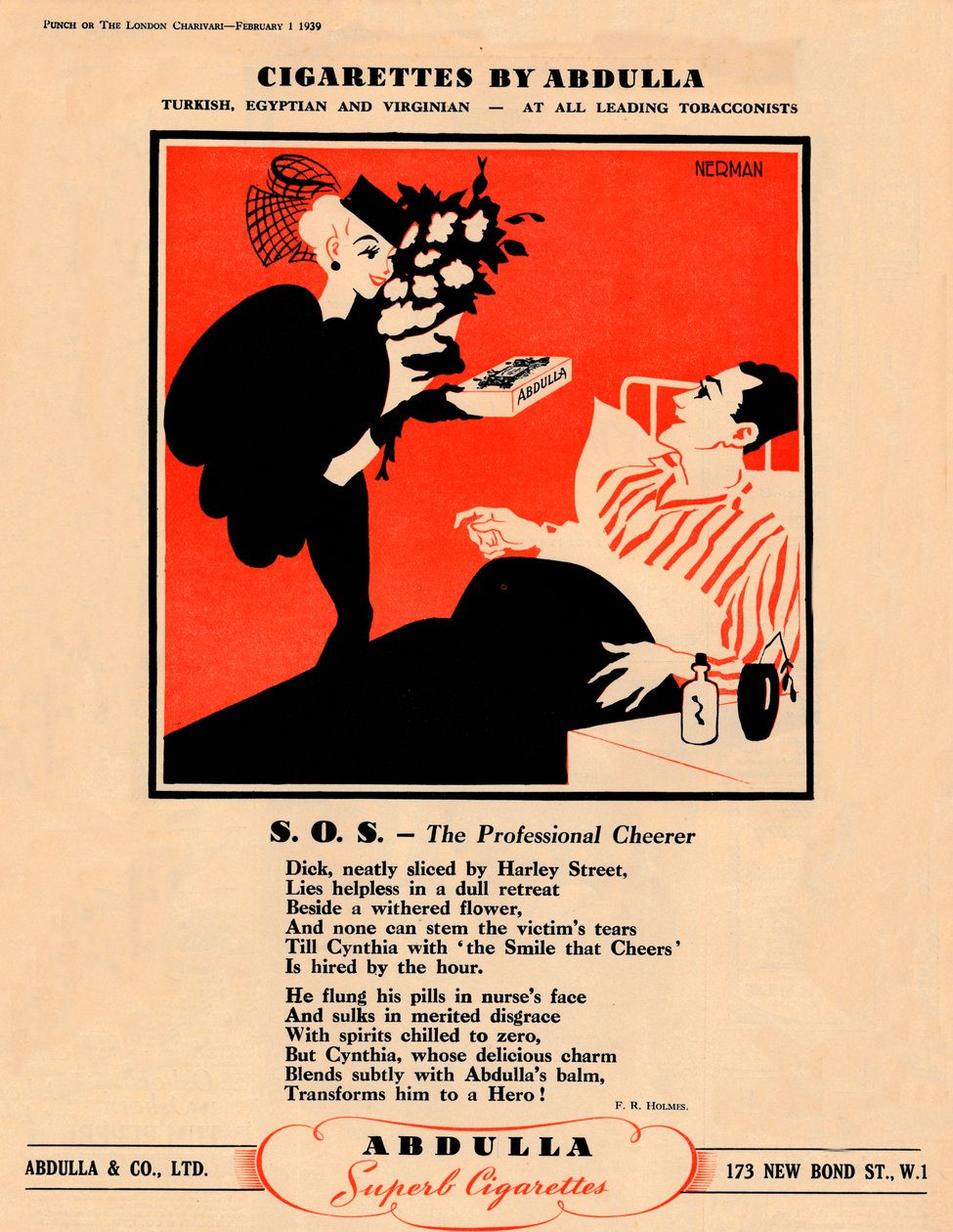 Abdulla cigaretta - S.O.S. - A hivatásos szurkoló, 1939 alkotó: Unbekannt