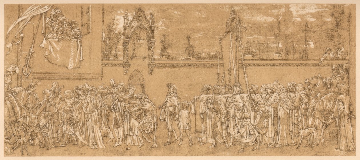 Cimabue ünnepelt Madonnáját a körmenetben viszik..., 1853-1855 c 1880-1882 alkotó: Unbekannt