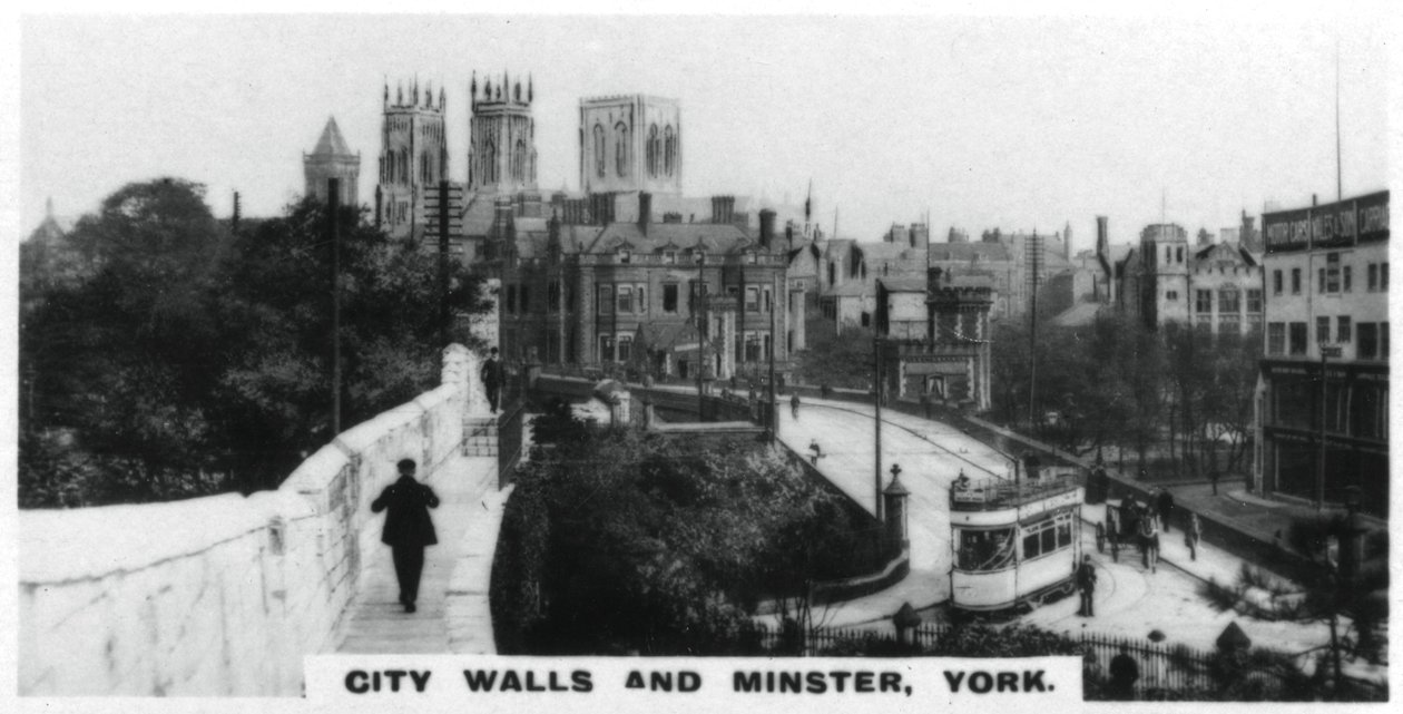 Városfalak és Minster, York, 1920-as évek alkotó: Unbekannt