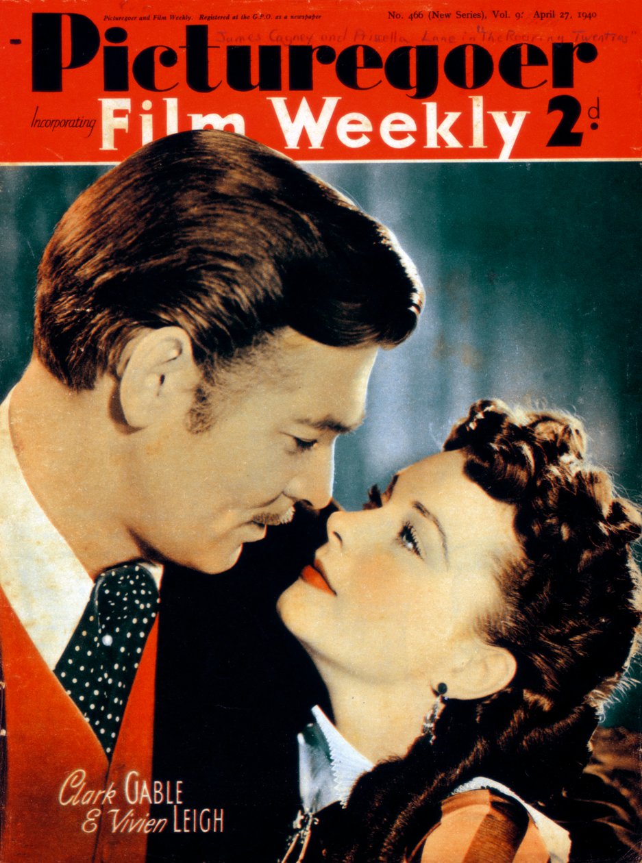 Clark Gable 1901-1960 és Vivien Leigh 1913-1967, színészek, 1940 alkotó: Unbekannt