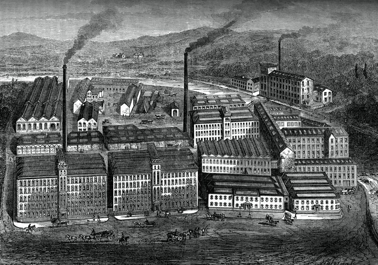 Clarks Anchor Thread Works, Paisley, Skócia, 1880 alkotó: Unbekannt