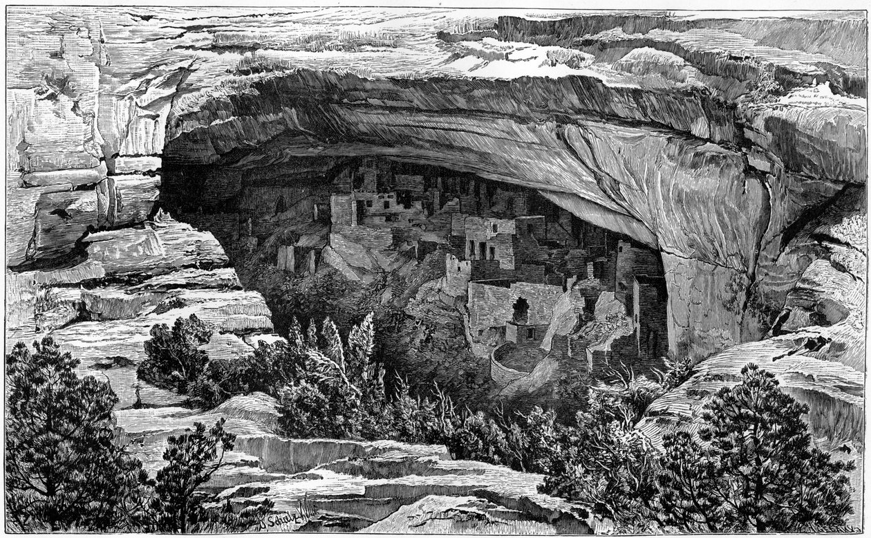 Cliff Palace a Cliff Palace Canyonban, Colorado délnyugati részén, 1901 alkotó: Unbekannt