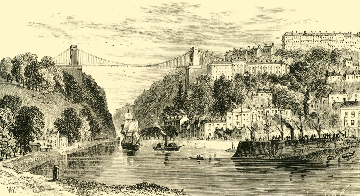 Clifton függőhíd, 1898. alkotó: Unbekannt
