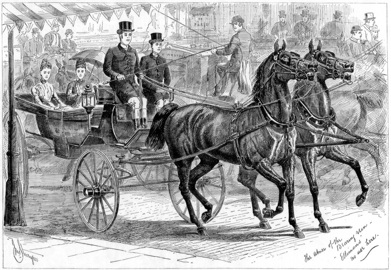 Edző és lovak, 1889 alkotó: Unbekannt