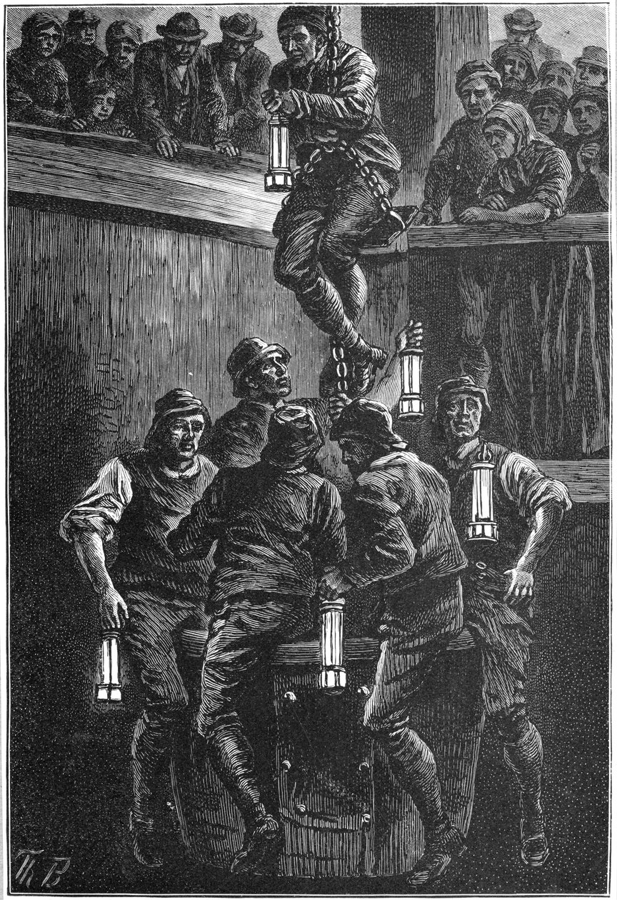 Szénbányászati baleset, Seaham Colliery, Durham megye, 1880 c1895 alkotó: Unbekannt