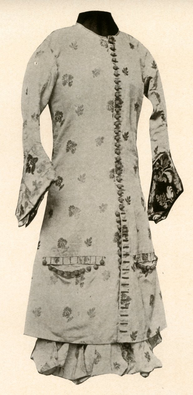 Kabát és teljes lovaglónadrág szőke brokátból virágokkal és levelekkel, c1670, 1937. alkotó: Unbekannt