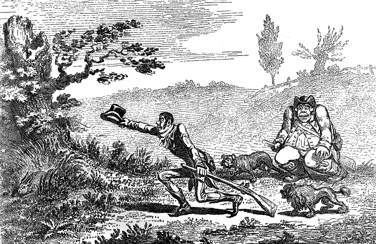 Cockney-sportolók nyulat találnak, 1800 alkotó: Unbekannt