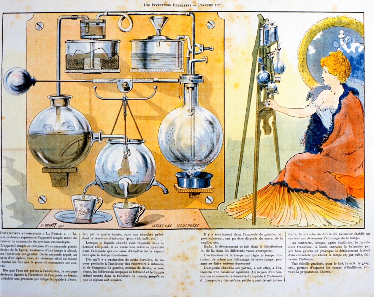 Kávé- vagy teafőző, kis spirituszlámpával fűtve, 1900 alkotó: Unbekannt