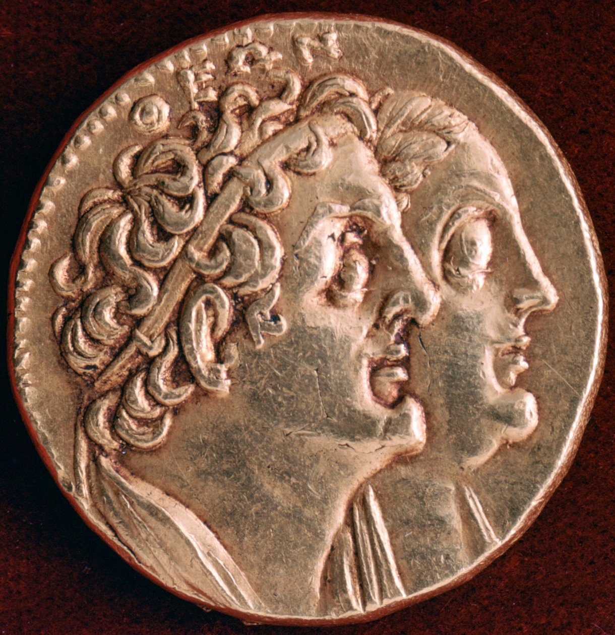 I. Ptolemaiosz és I. Bereniké érme, Ptolemaiosz egyiptomi királysága, Kr.e. 3. század alkotó: Unbekannt