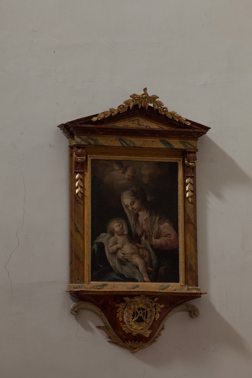 Kollégiumi egyház. Belső. Festmény. Madonna gyermekkel. Olaszország (?). Olajfestmény. alkotó: Unbekannt