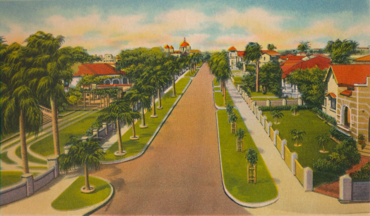 Colombia Avenue, Barranquilla, 1940-es évek alkotó: Unbekannt