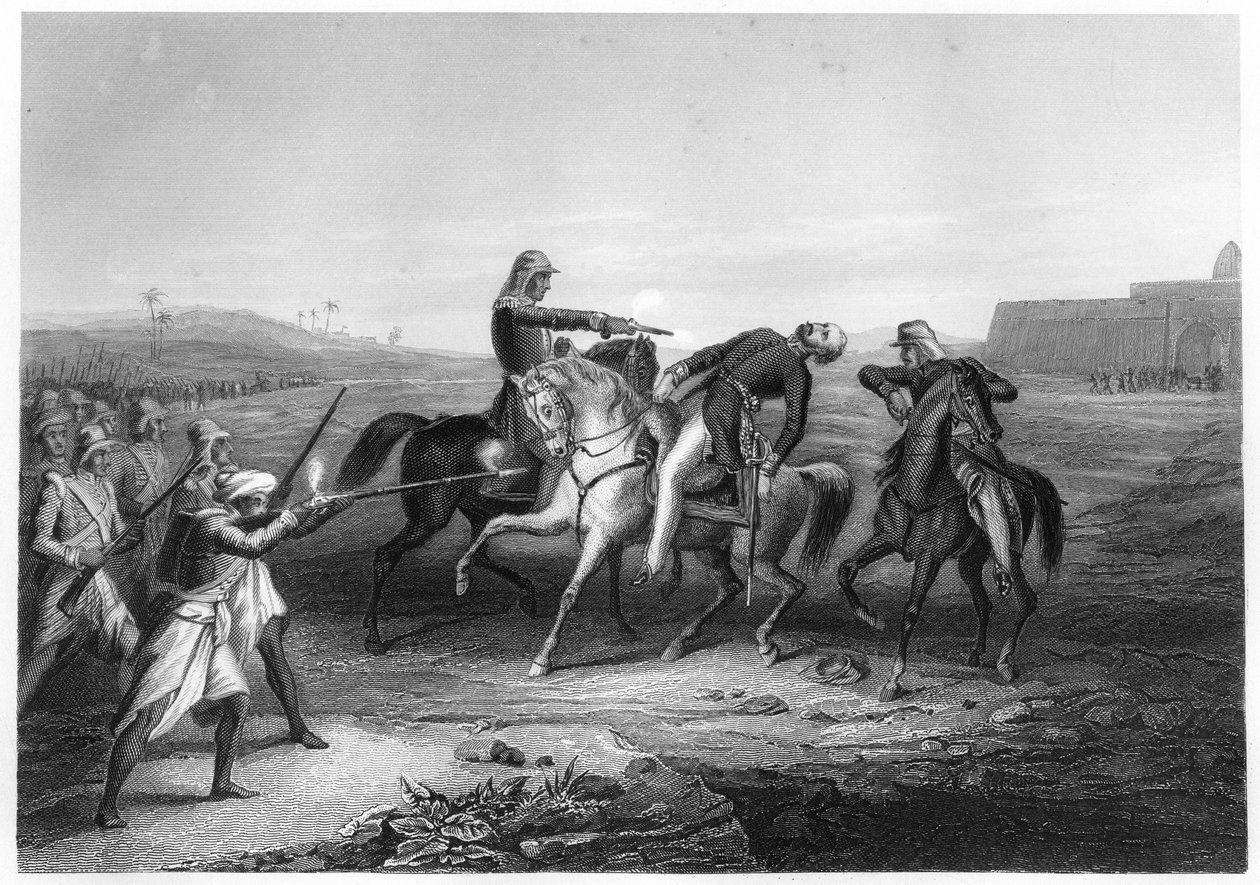 Platt ezredest megölték a lázadók Mhow-ban, 1860 alkotó: Unbekannt