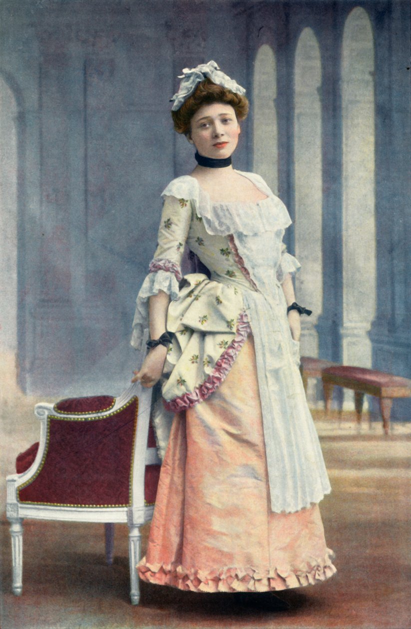 francia vígjáték. Marie Leconte kisasszony. Lisette szerepe. - A szerelem és a véletlen játéka, 1904. alkotó: Unbekannt