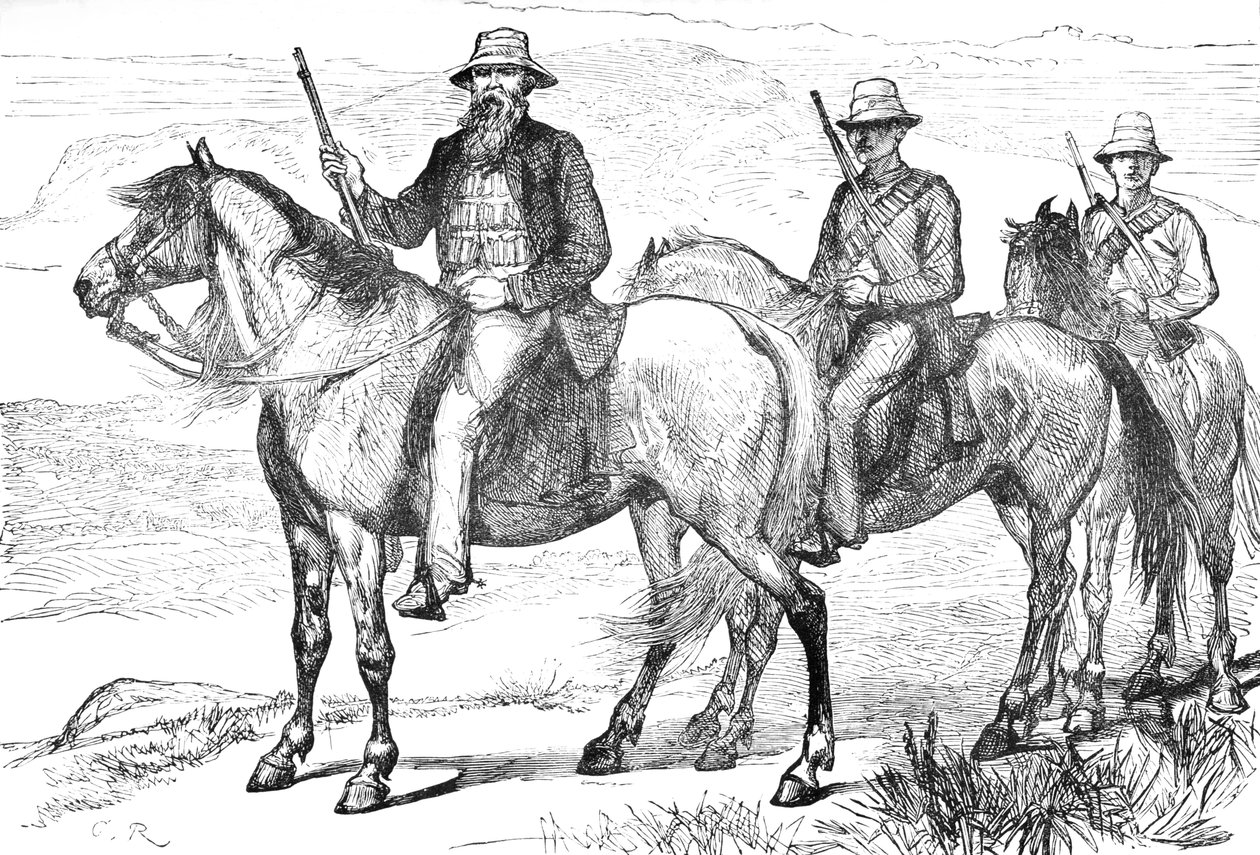Piet Uys parancsnok, a transzvaali lovas önkéntesek közül, 1880 alkotó: Unbekannt