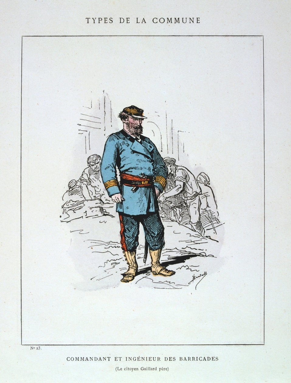A párizsi kommün barikádjainak parancsnoka és mérnöke, 1871. alkotó: Unbekannt