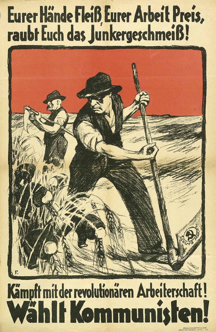 Kommunista választási plakát KPD, 1931 körül alkotó: Unbekannt