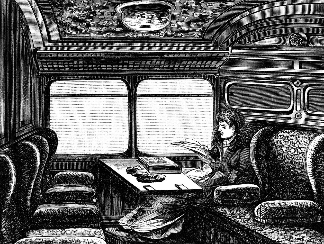 Nők számára fenntartott rekesz az Orient Expressen, c1895 alkotó: Unbekannt