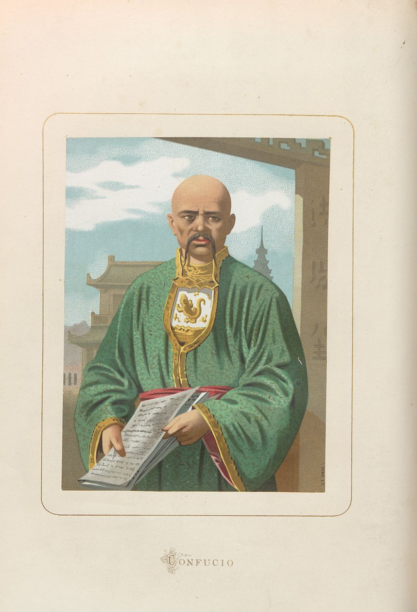 Konfuciusz. Forrás: Juan Landa minden idők híres férfiai és női, 1875-1877. alkotó: Unbekannt